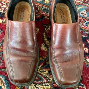 Ecco Brown Leather Loafers Slip-Ons